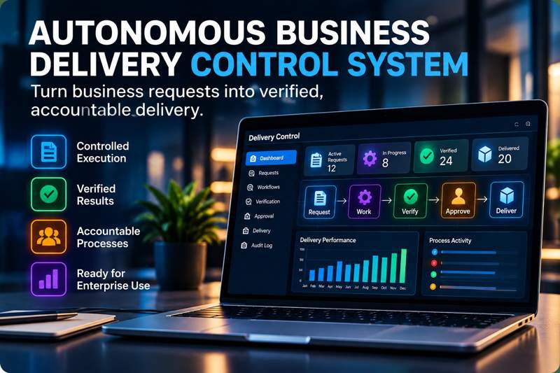 Autonomous Business Delivery Control System technology card visual